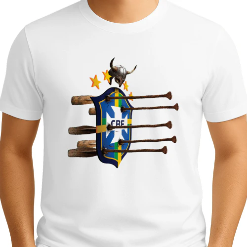 Viking Shield Norway Brazil Crest Football Concept Graphic shirt