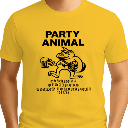 Party Animal Espanola Oldtimers Hockey Tournament Shirt