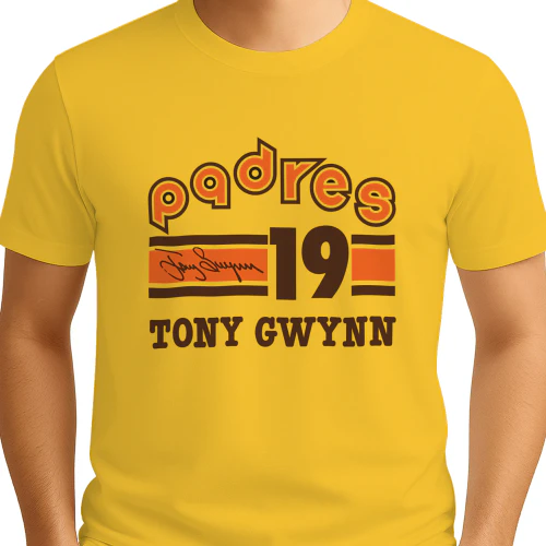 Padres 19 Tony Gwynn Signature Shirt