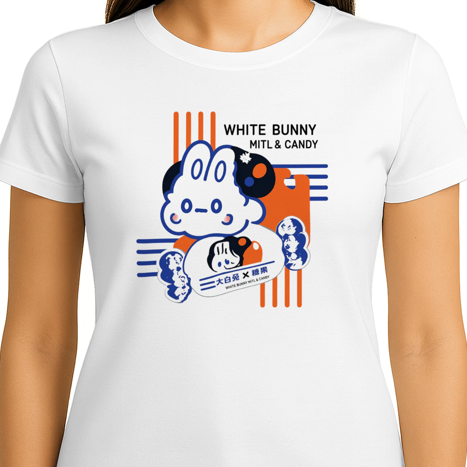 Damien Haas White Bunny Milk Candy Shirt