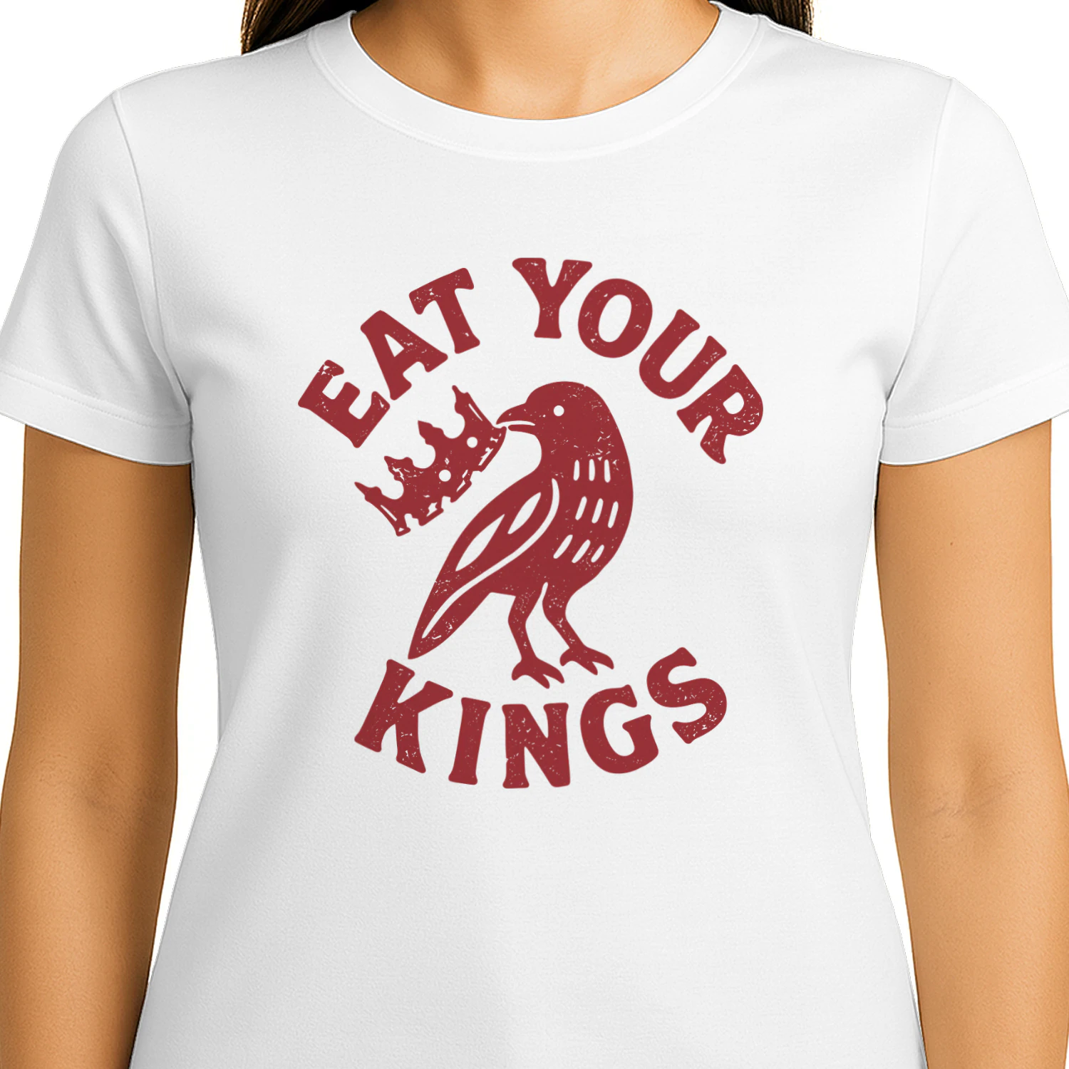 Eat Your Kings Gothic Crow Rebel Graphic Shirt