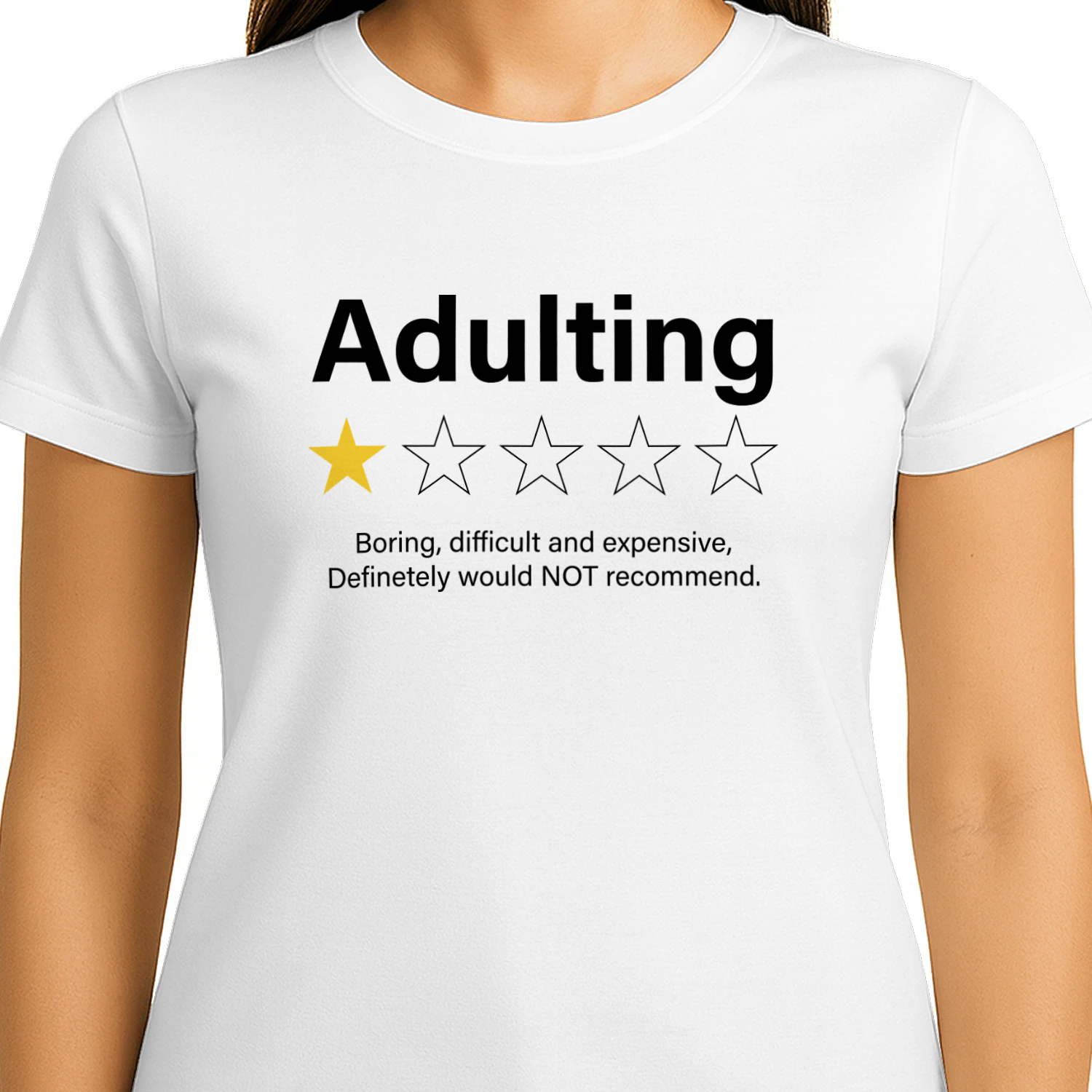 Adulting 1 Star Boring Difficult And Expensive Shirt