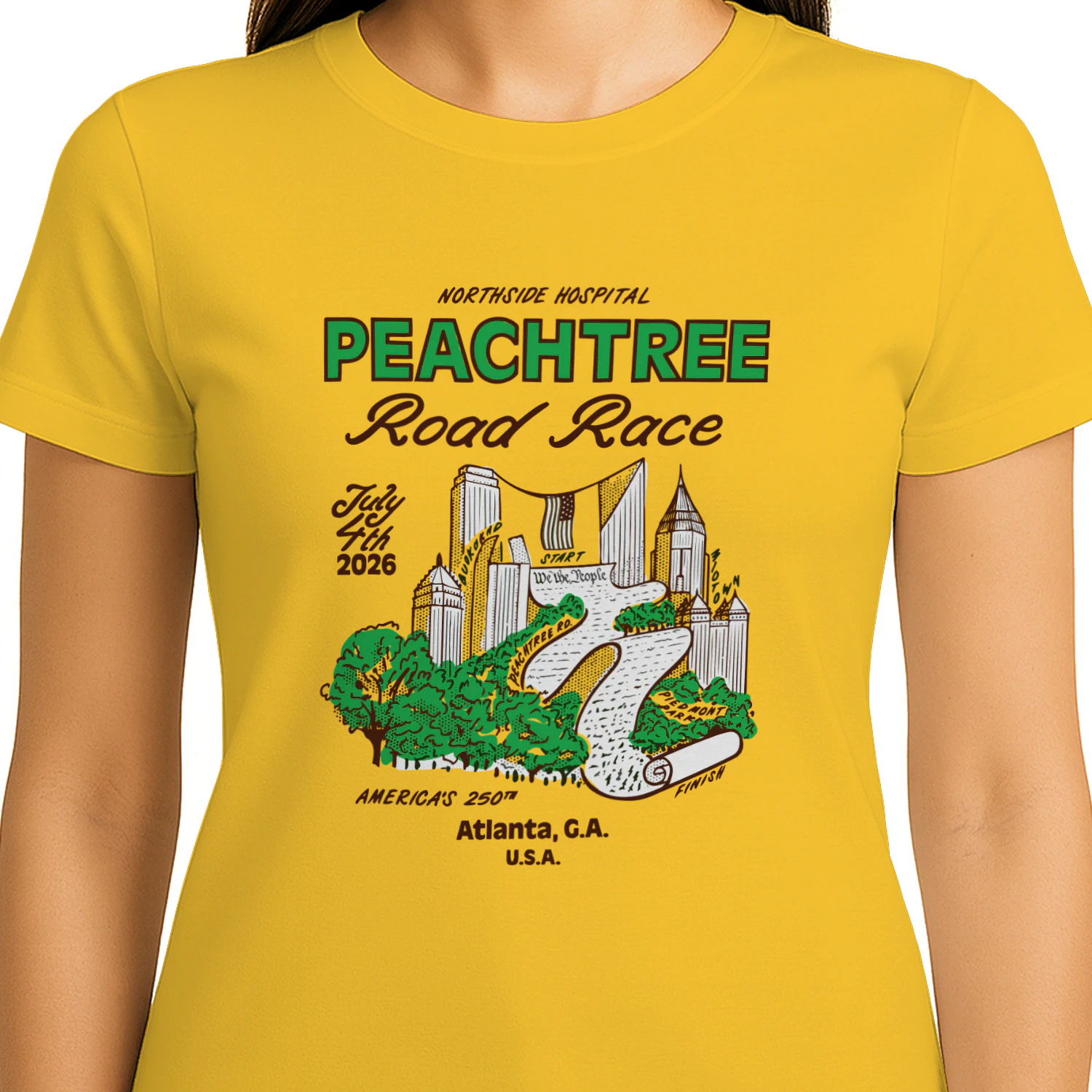 2026 Peachtree Road Race We The Peaches Shirt -Dyan Szall Atlanta Finisher Tee