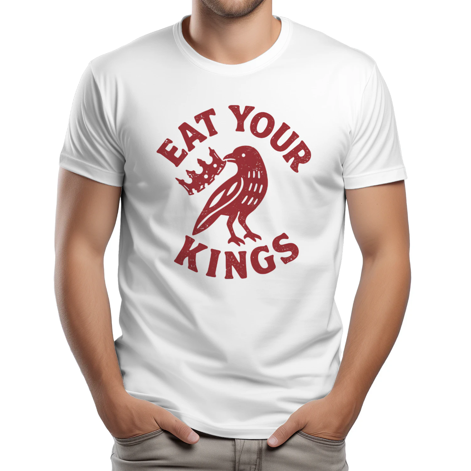 Eat Your Kings Gothic Crow Rebel Graphic Shirt