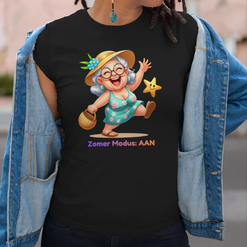 Zomer bij Oma Premium T-Shirt | Grappig Cadeau voor Oma | 100% Katoen