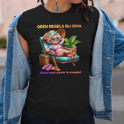 Zomer bij Oma Premium T-Shirt | Grappig Cadeau voor Oma | 100% Katoen Copy
