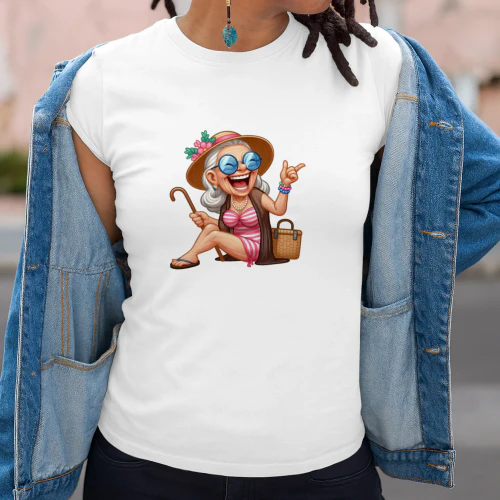 Funny Summer Old Ladies T-Shirt, Sassy Grandma Beach Tee, Copy 2