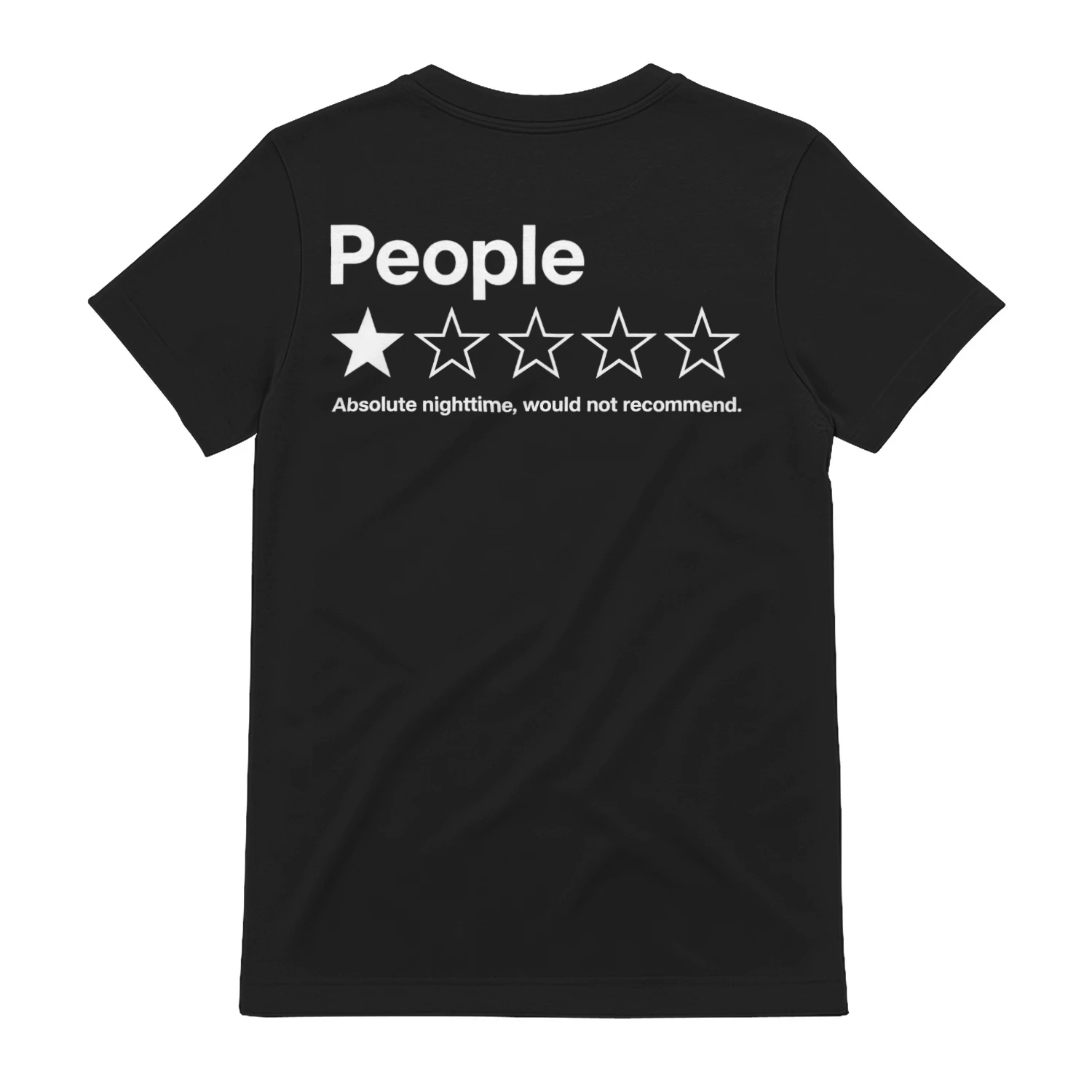 Funny People Rating Tee Shirt (BACK PRINT)