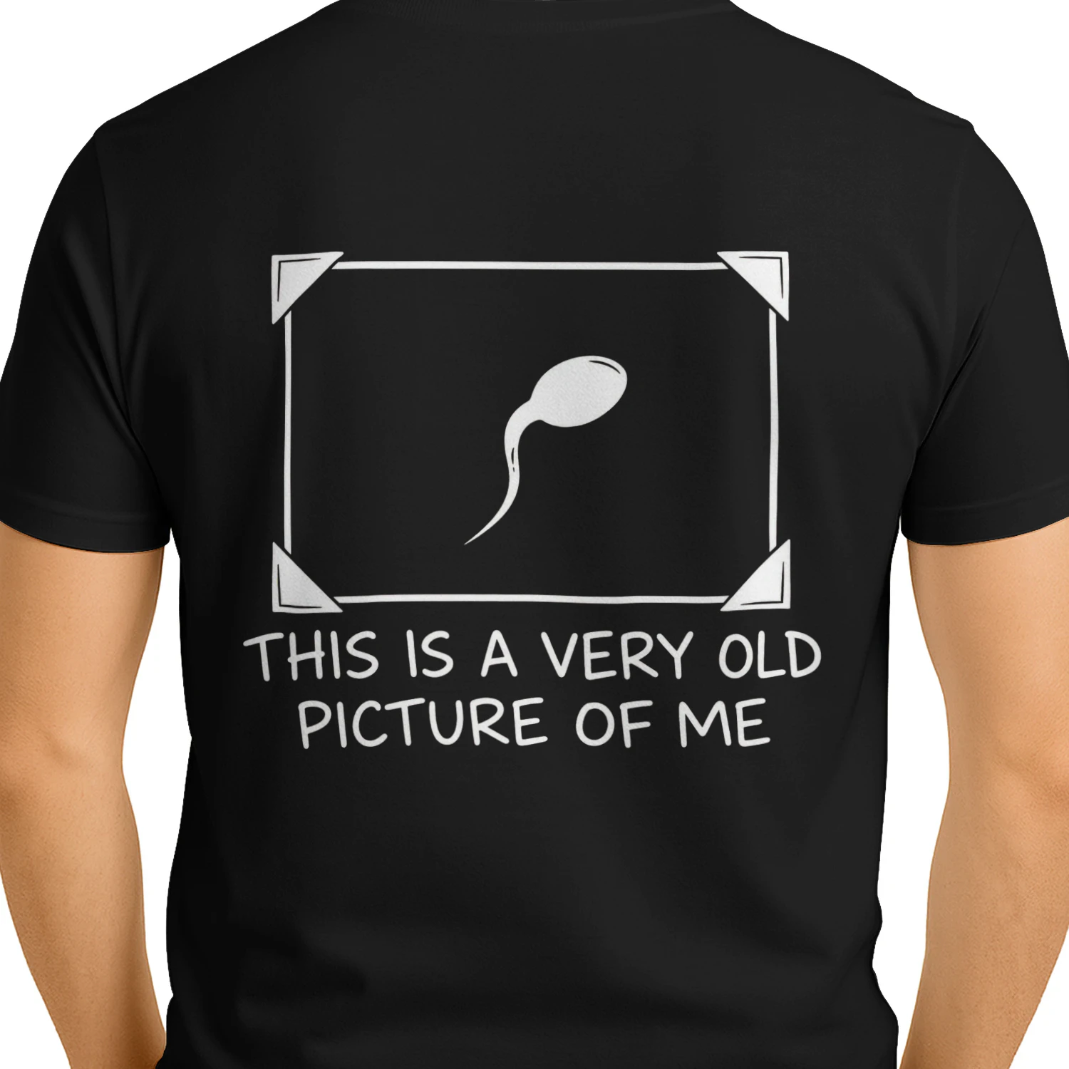 This Is A Very Old Picture Of Me Graphic T-Shirt - Funny Science Biology Humor Back Print Tee