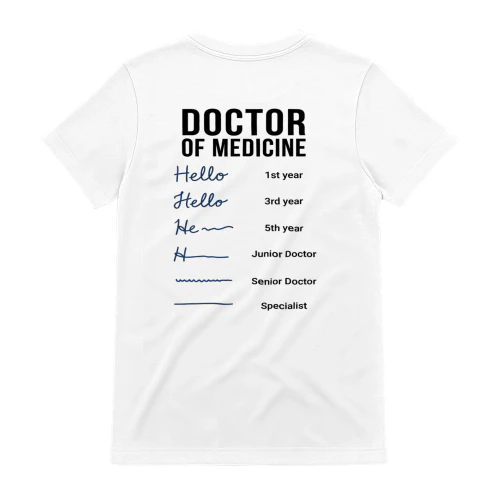 Doctor Signature Evolution Funny Medical Student T-Shirt (1)