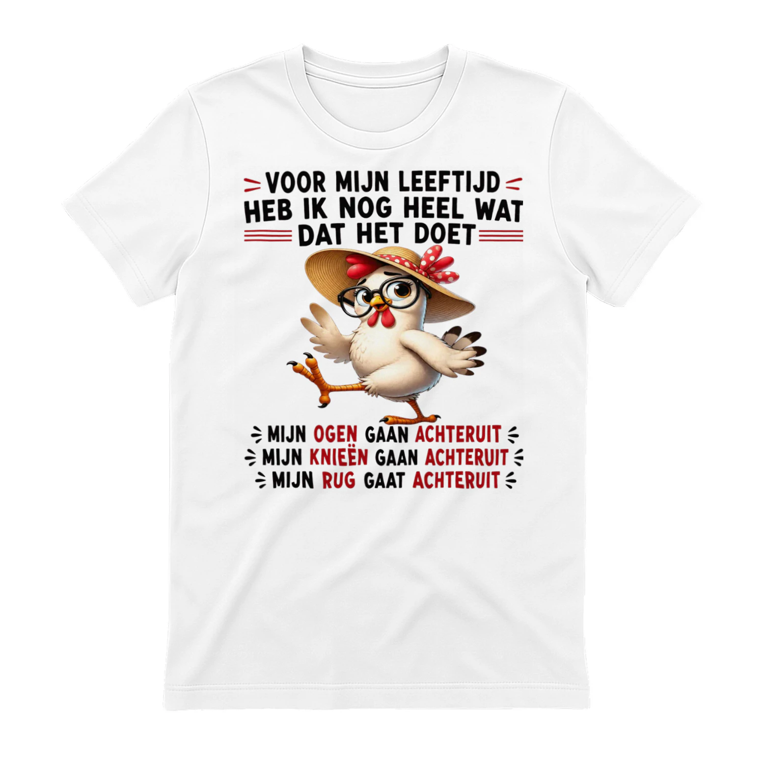 Grappig Ouder Worden Kip T-Shirt