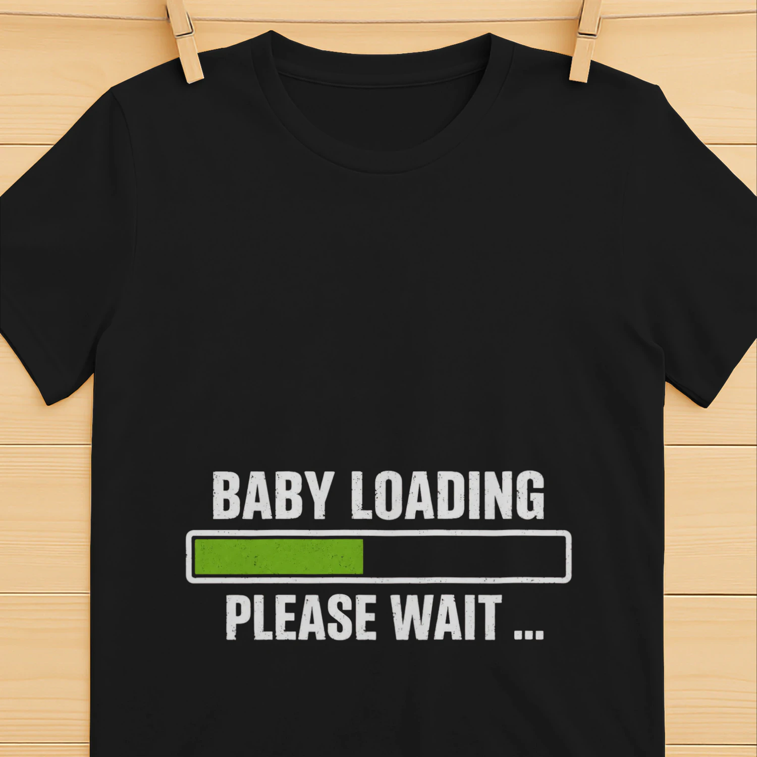 Baby Loading Please Wait  Funny Pregnancy Announcement T-Shirt