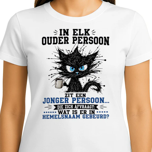 Grappig Ouder Worden Kat T-Shirt