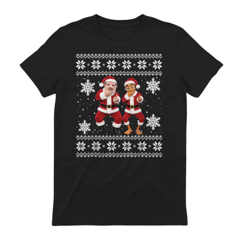 Tung Tung Sahur John Pork Best Friends Holiday Christmas T-Shirt - KMTEE Shop B9B0HL9JBS9M
