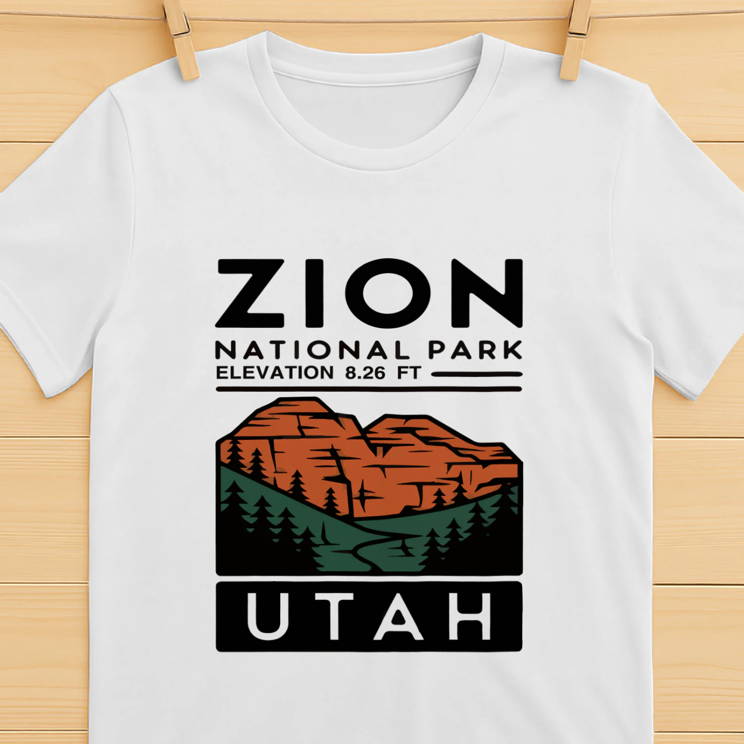 Zion National Park Trail Shirt  Vintage Utah Red Rocks Nature & Hiker Gift Tee