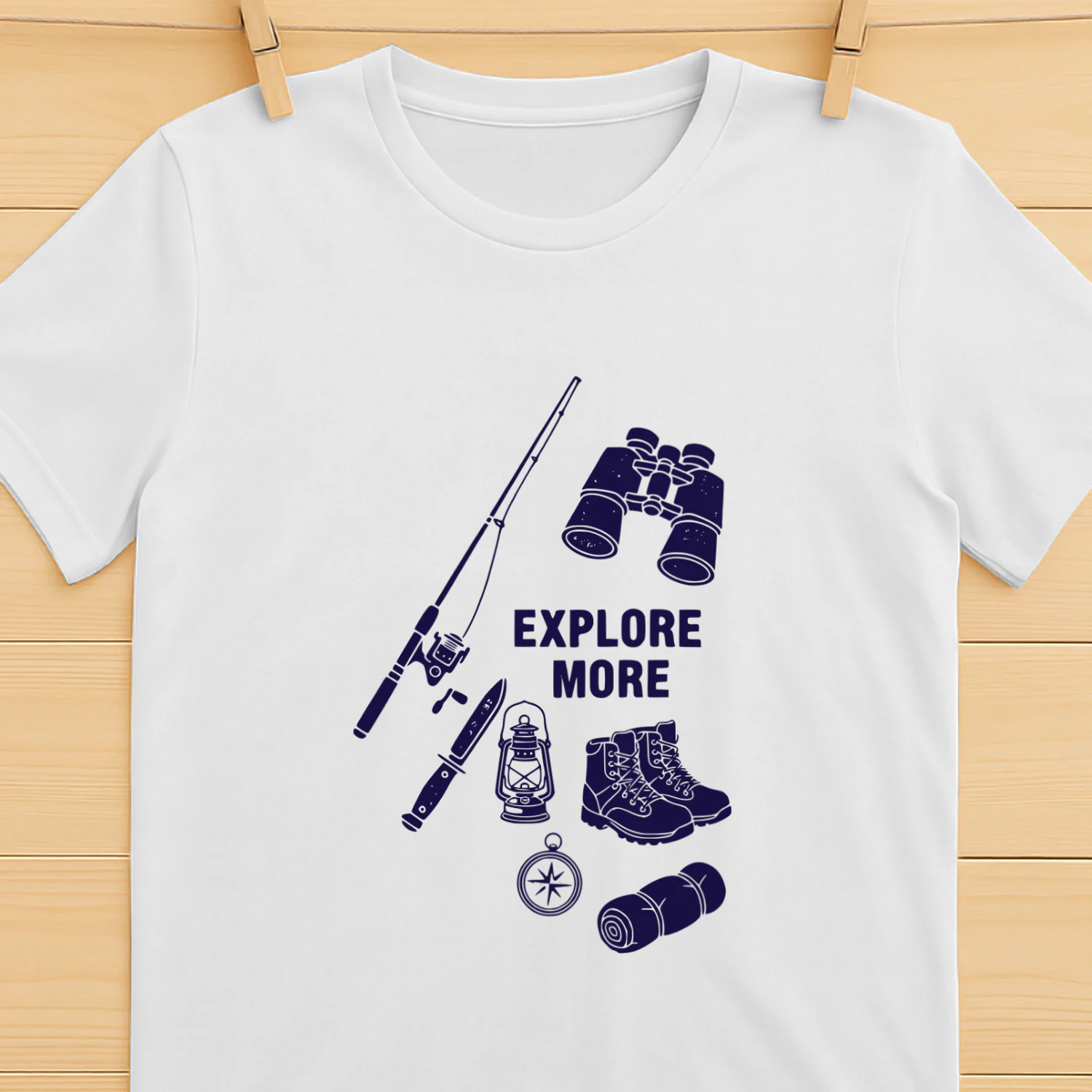 Vintage Camp More Worry Less T-Shirt – Retro Outdoor Graphic Tee