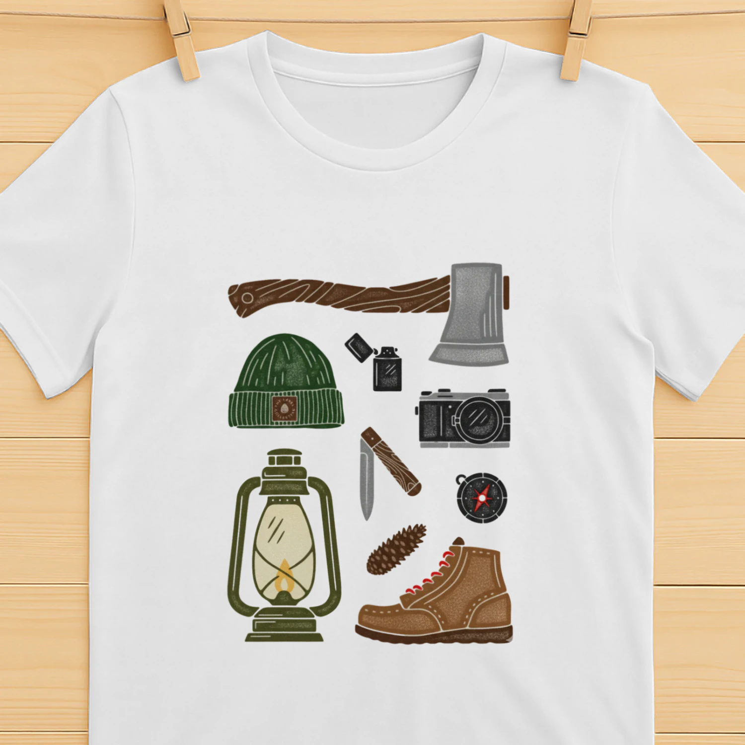 Heritage Campfire Club T-Shirt – Distressed Outdoor Adventure Tee