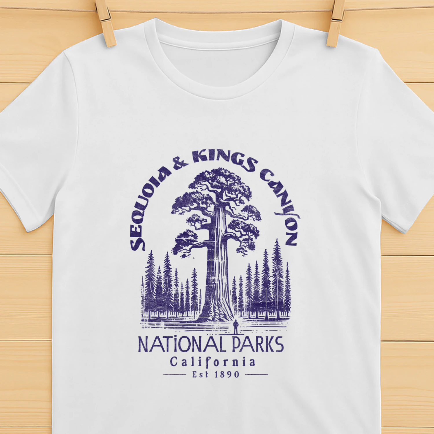 Sequoia National Park Retro Wilderness Graphic