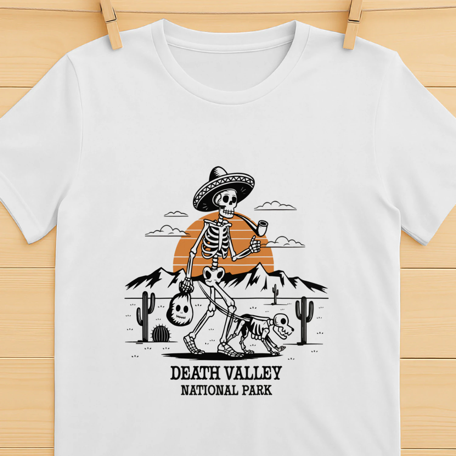 Death Valley National Park Vintage Sunset Design