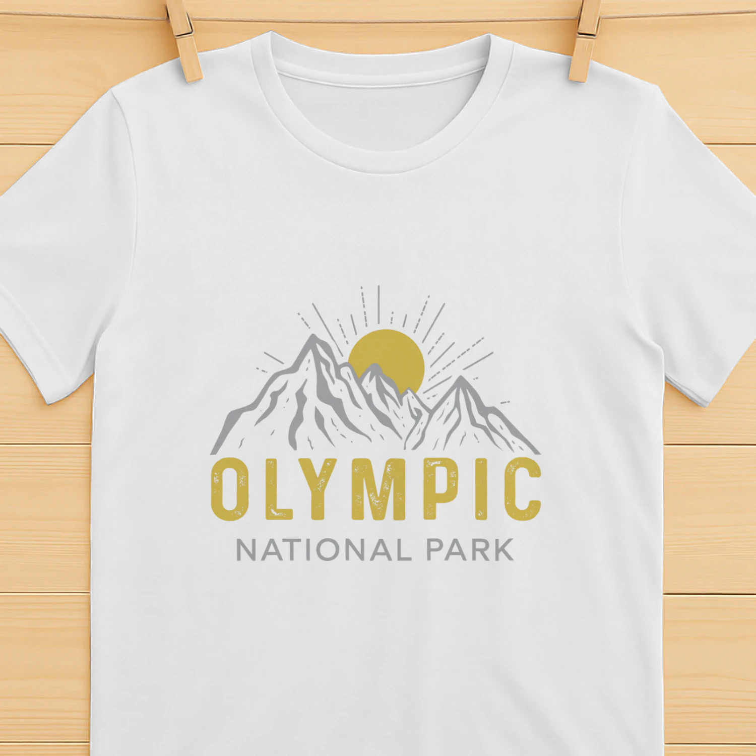 Retro Olympic National Park Graphic Shirt  Pacific Northwest Nature & Trail Tee