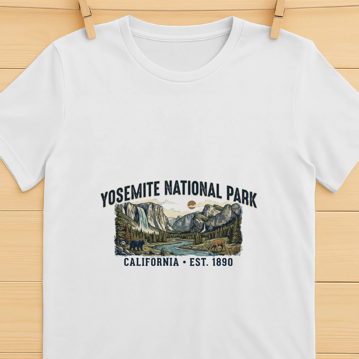 Vintage Yosemite National Park Shirt  Retro California Valley & Wildlife Graphic Tee