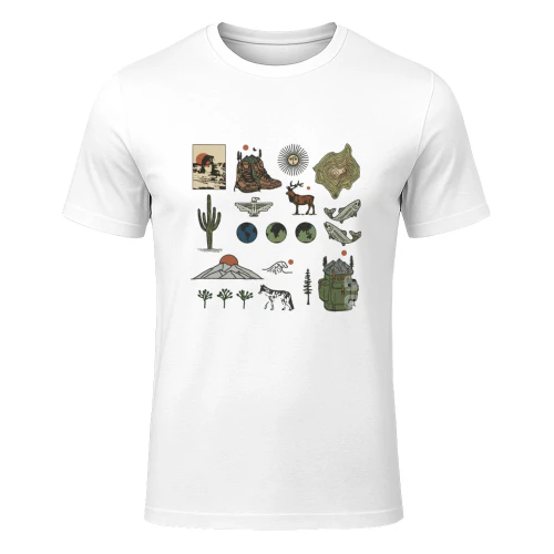 Wilderness Mountain Graphic T-Shirt – Adventure Camping & Hiking Tee