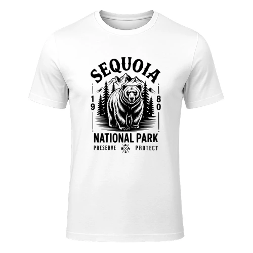 Vintage Sequoia National Park Graphic T-Shirt – Retro Giant Forest Hiker Tee