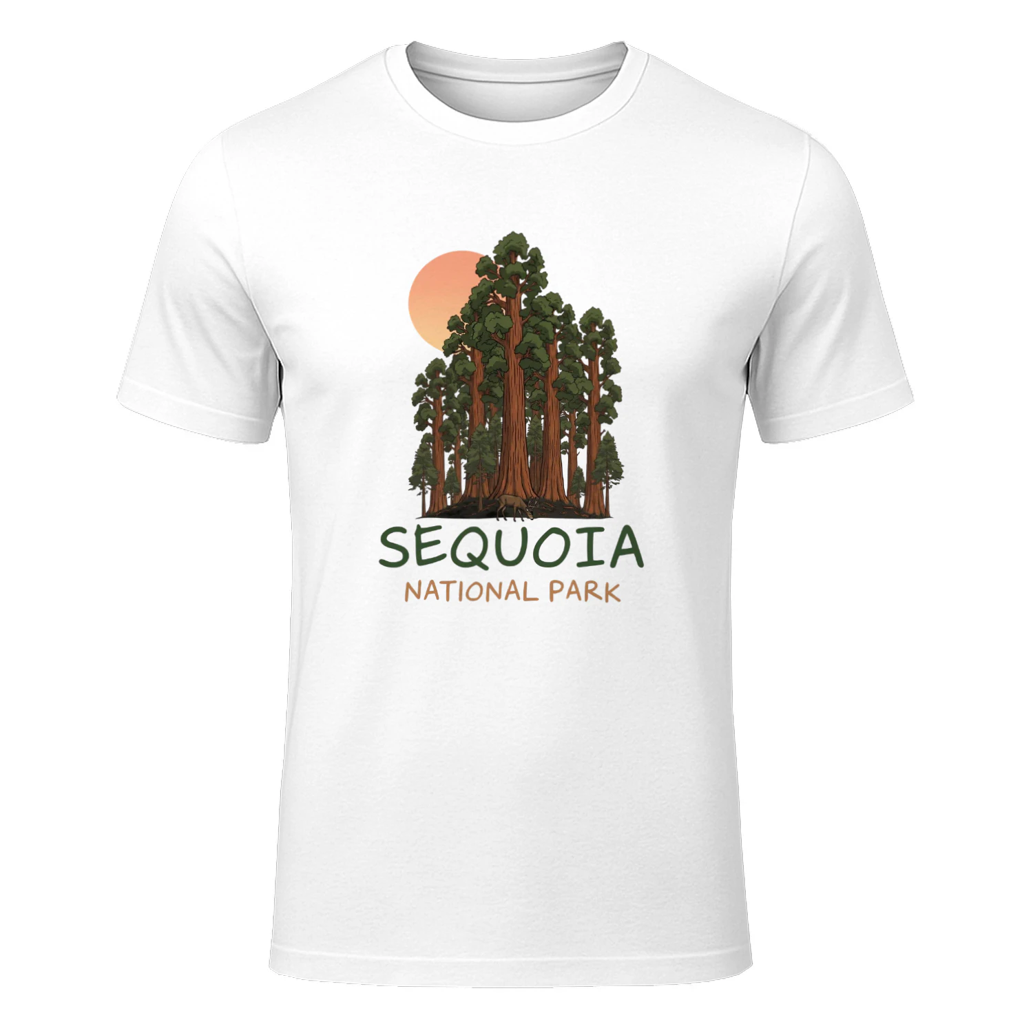 Vintage Sequoia National Park Shirt  Retro Giant Forest Hiking Graphic Tee