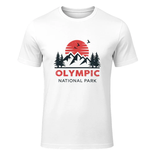 Vintage Olympic National Park Shirt  Retro Pacific Northwest Rainforest Graphic Tee
