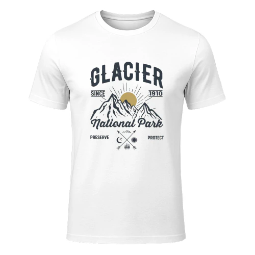 Glacier National Park Trail Hiking Graphic