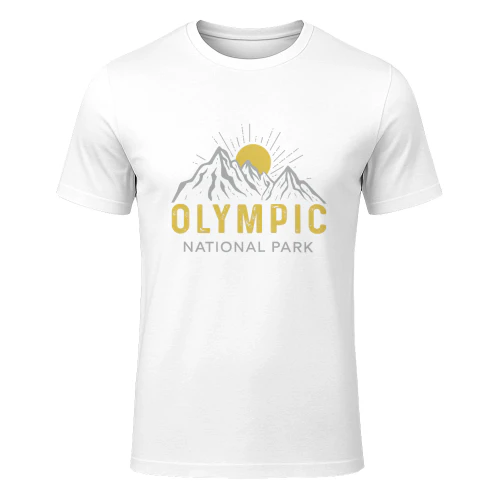 Retro Olympic National Park Graphic Shirt  Pacific Northwest Nature & Trail Tee