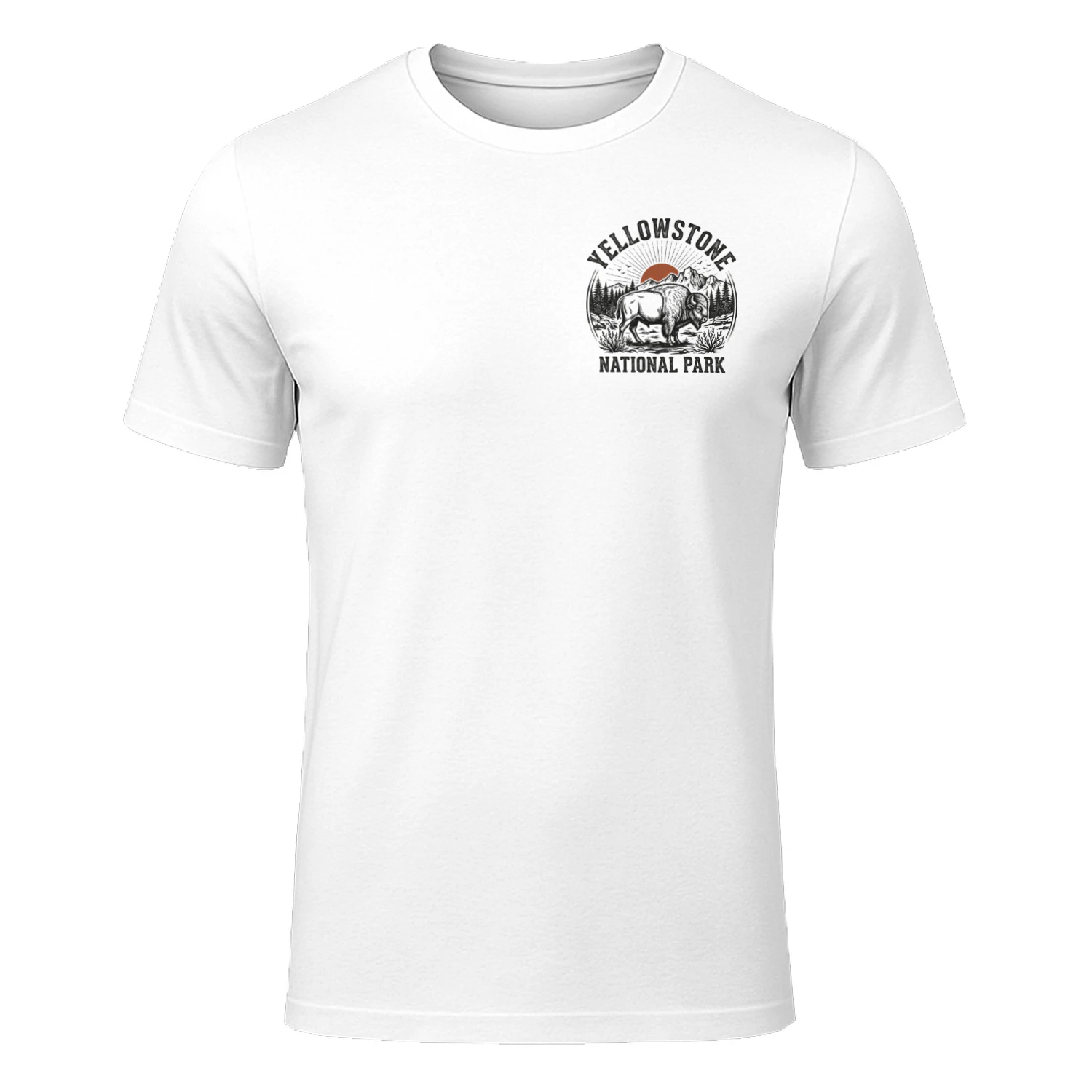 Yellowstone National Park Double-Sided Shirt  Retro Wyoming Front and Back Print Tee