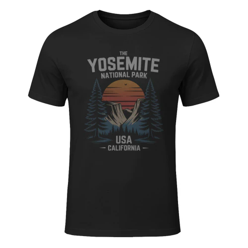 Minimalist Yosemite National Park Peaks T-Shirt – California Wilderness Outdoor Tee