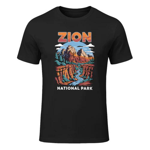 Vintage Zion National Park Shirt  Retro Utah Angels Landing Hiking Graphic Tee