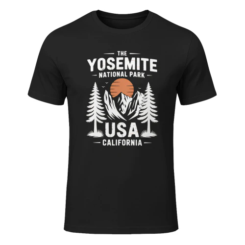 Vintage Yosemite National Park Half Dome T-Shirt – Retro California Hiker Tee