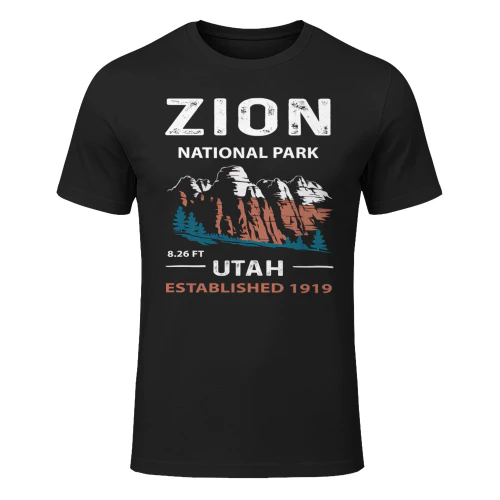 Retro Zion National Park Shirt  Utah Desert Wilderness & Camping Graphic Tee