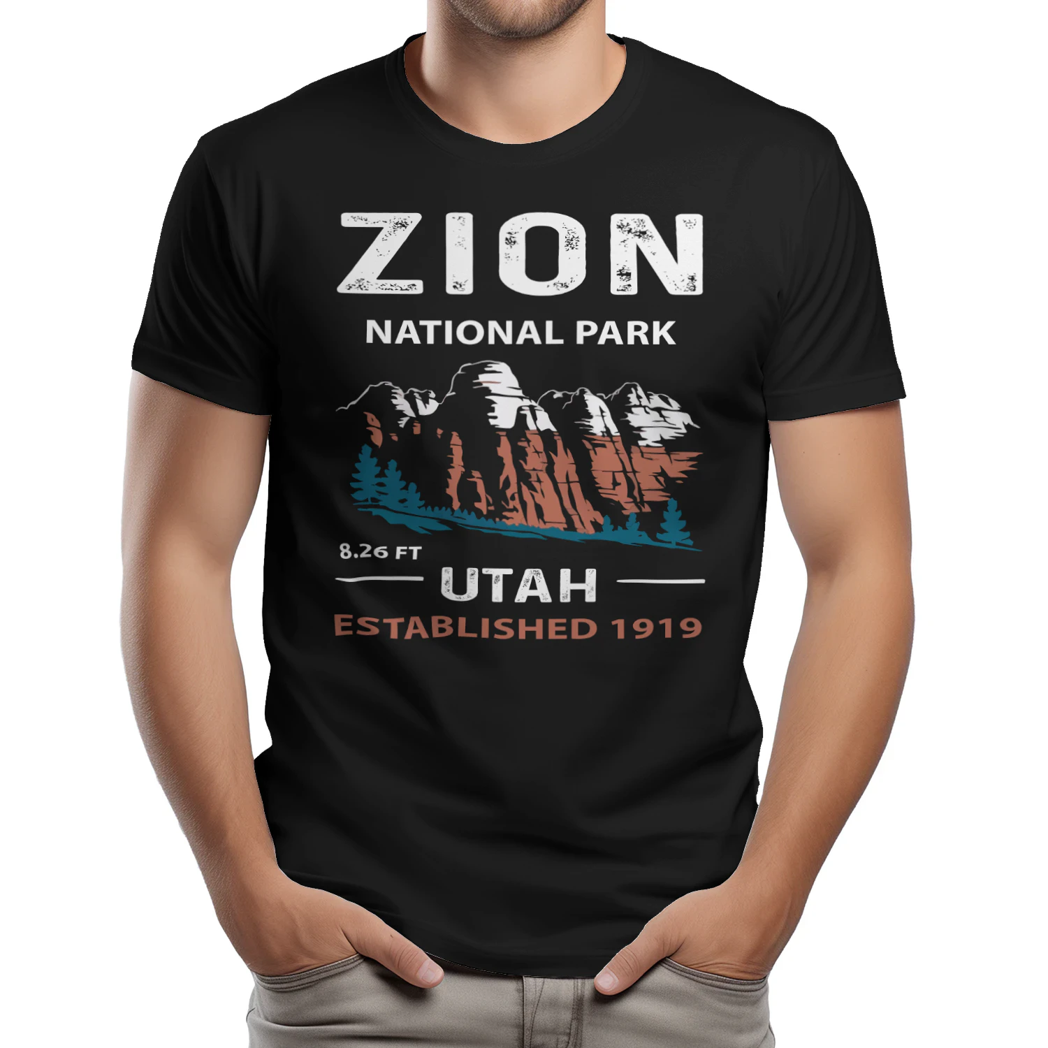 Retro Zion National Park Shirt  Utah Desert Wilderness & Camping Graphic Tee