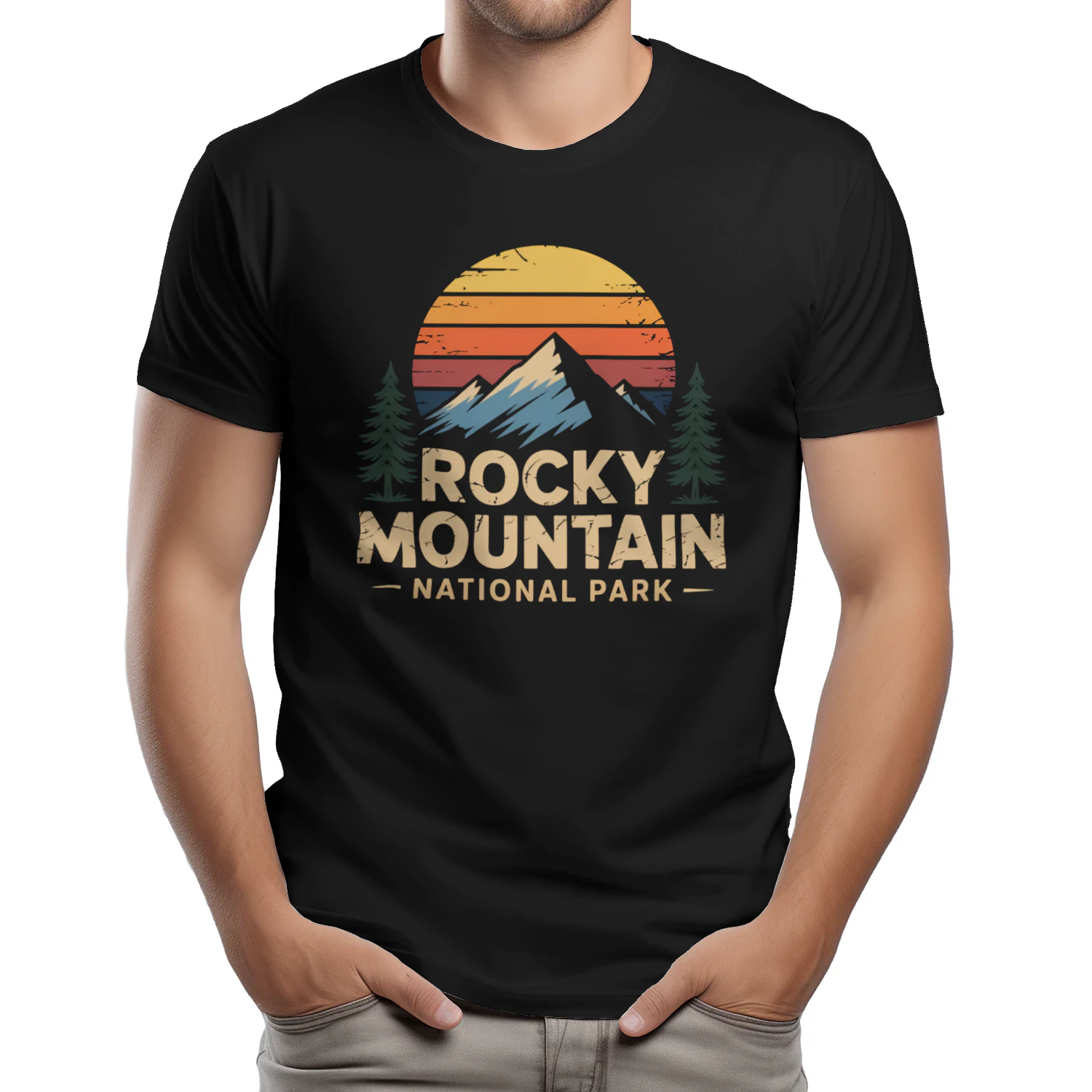 Mountain Peaks Rocky Mountain Colorado Tee