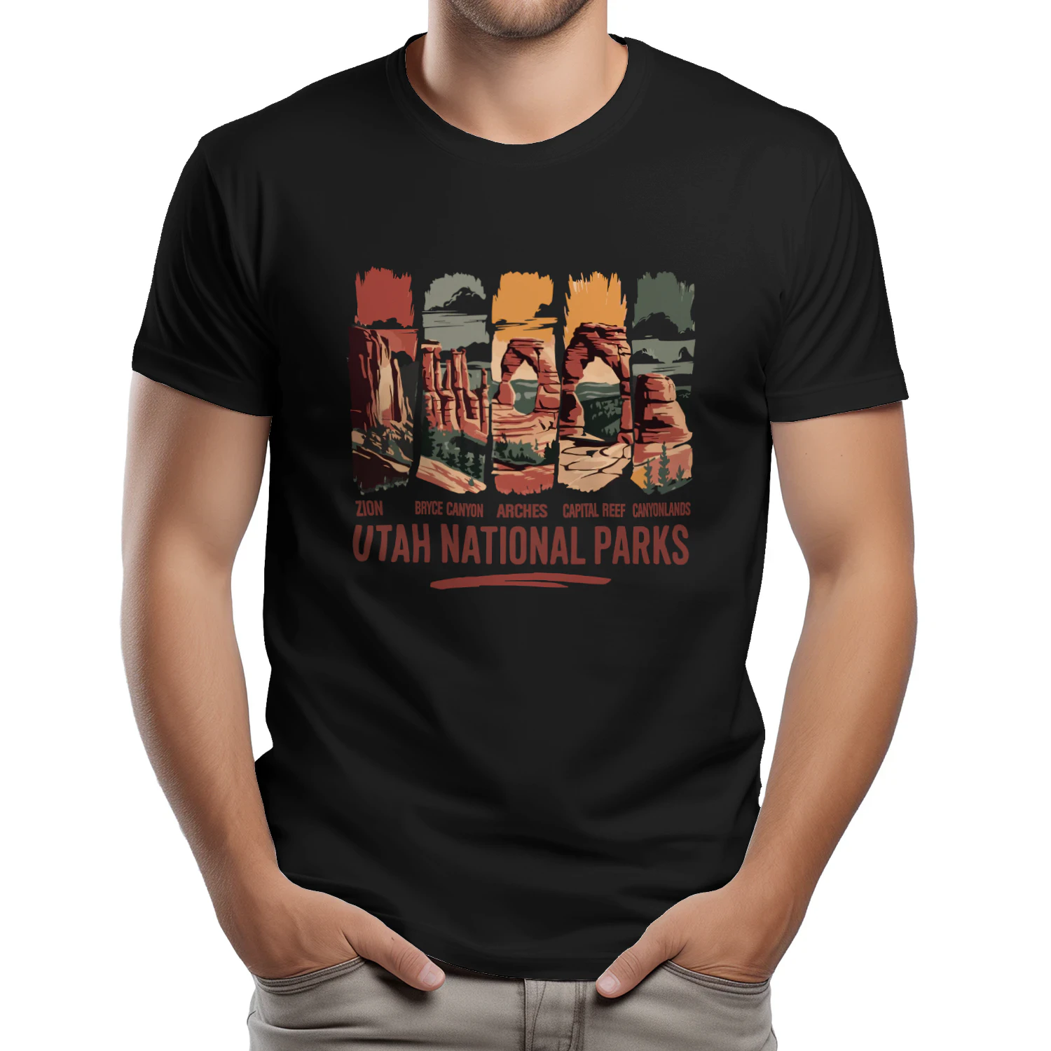 Vintage Mighty Five National Parks Tee