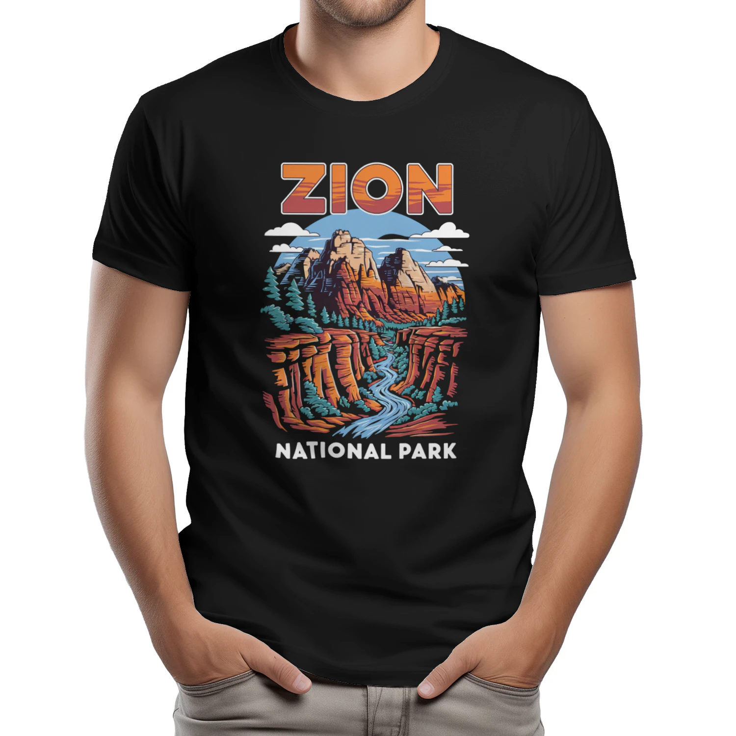 Vintage Zion National Park Shirt  Retro Utah Angels Landing Hiking Graphic Tee
