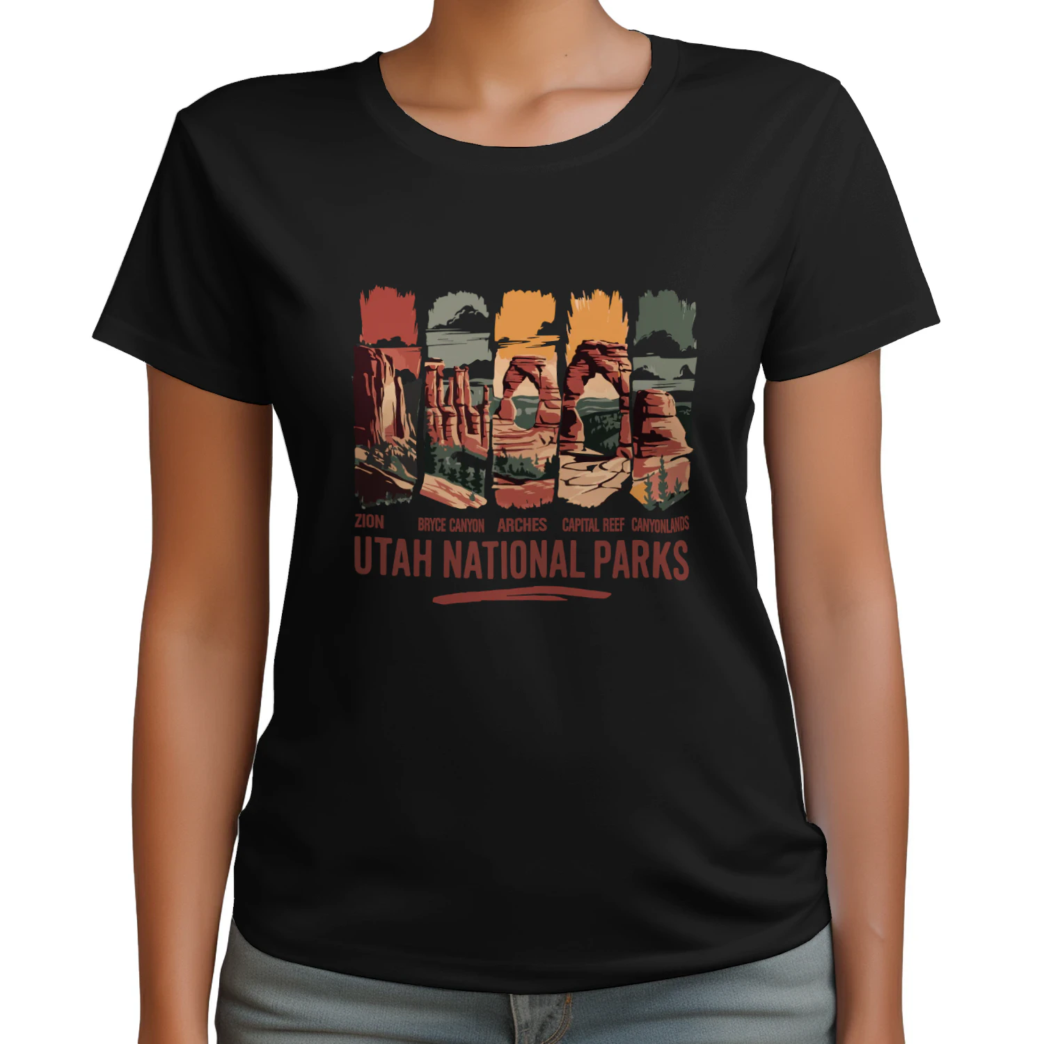 Vintage Mighty Five National Parks Tee