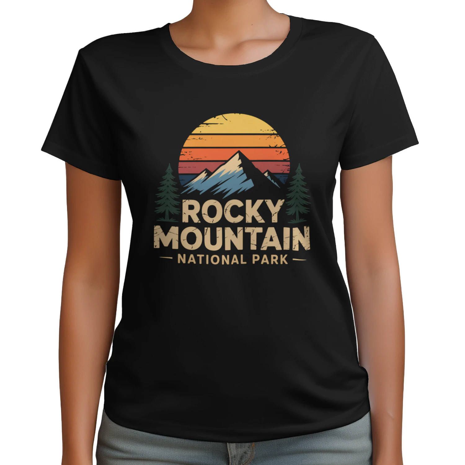Mountain Peaks Rocky Mountain Colorado Tee