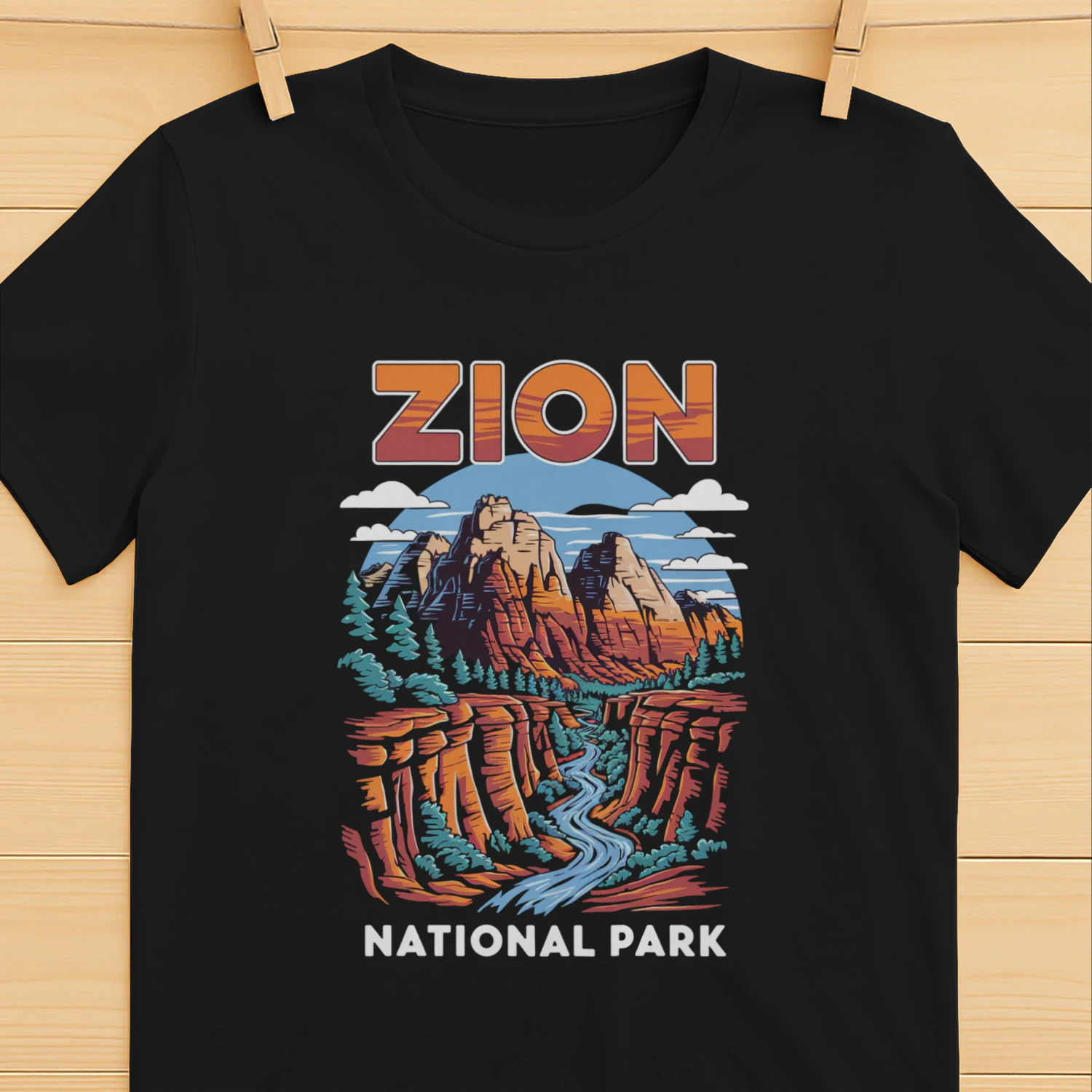 Vintage Zion National Park Shirt  Retro Utah Angels Landing Hiking Graphic Tee