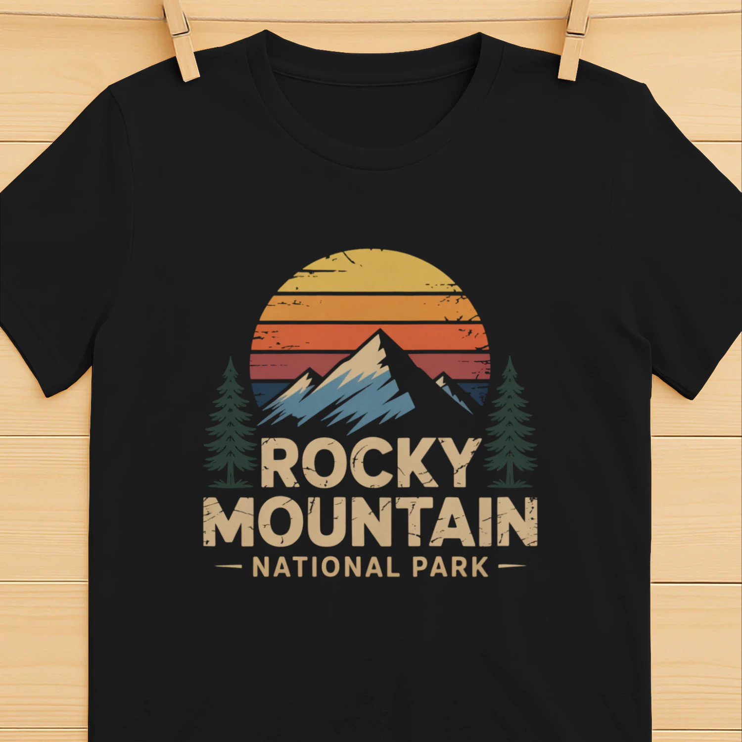 Mountain Peaks Rocky Mountain Colorado Tee