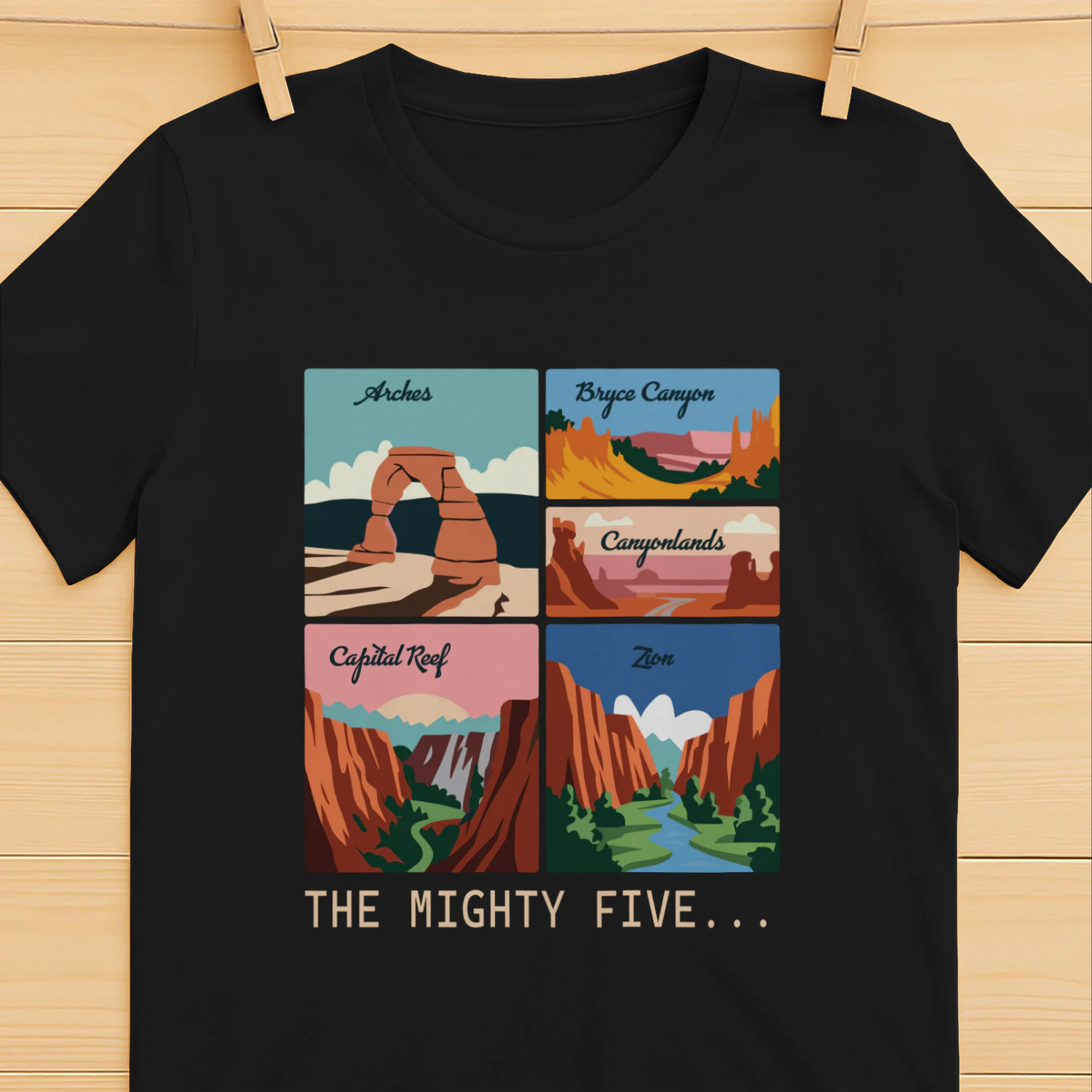 Explore Moab Big 5 National Parks Shirt