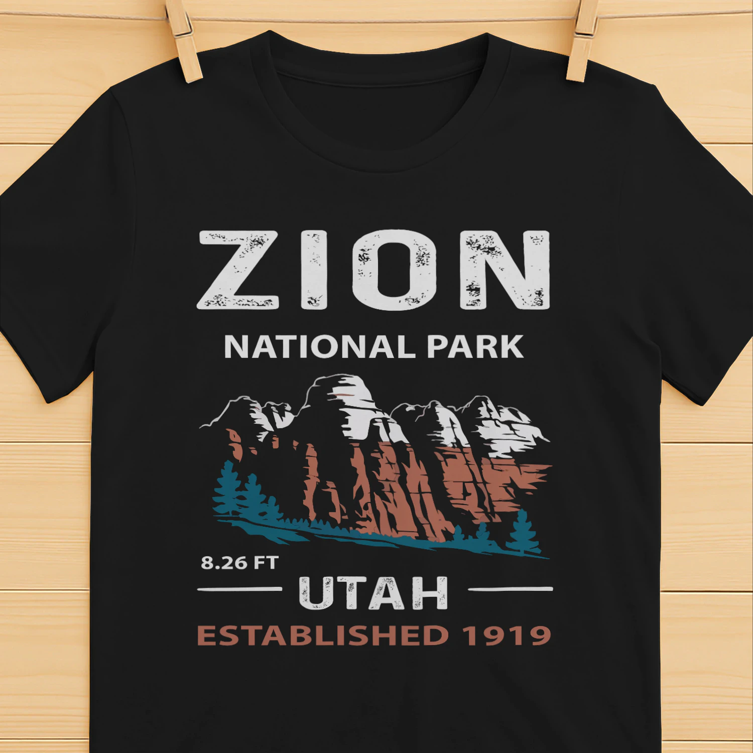 Retro Zion National Park Shirt  Utah Desert Wilderness & Camping Graphic Tee