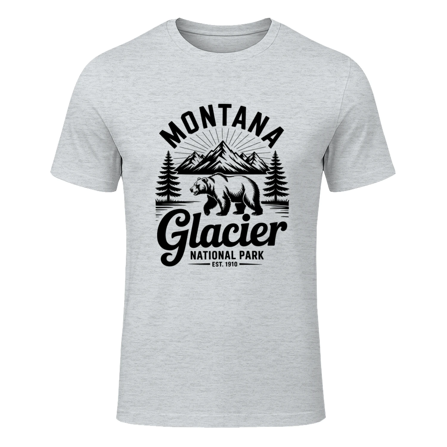 Retro Hiking Glacier National Park Adventure Tee