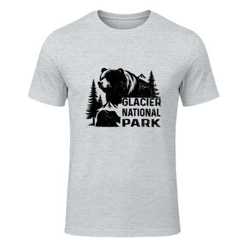 Vintage Glacier National Park Mountains Graphic