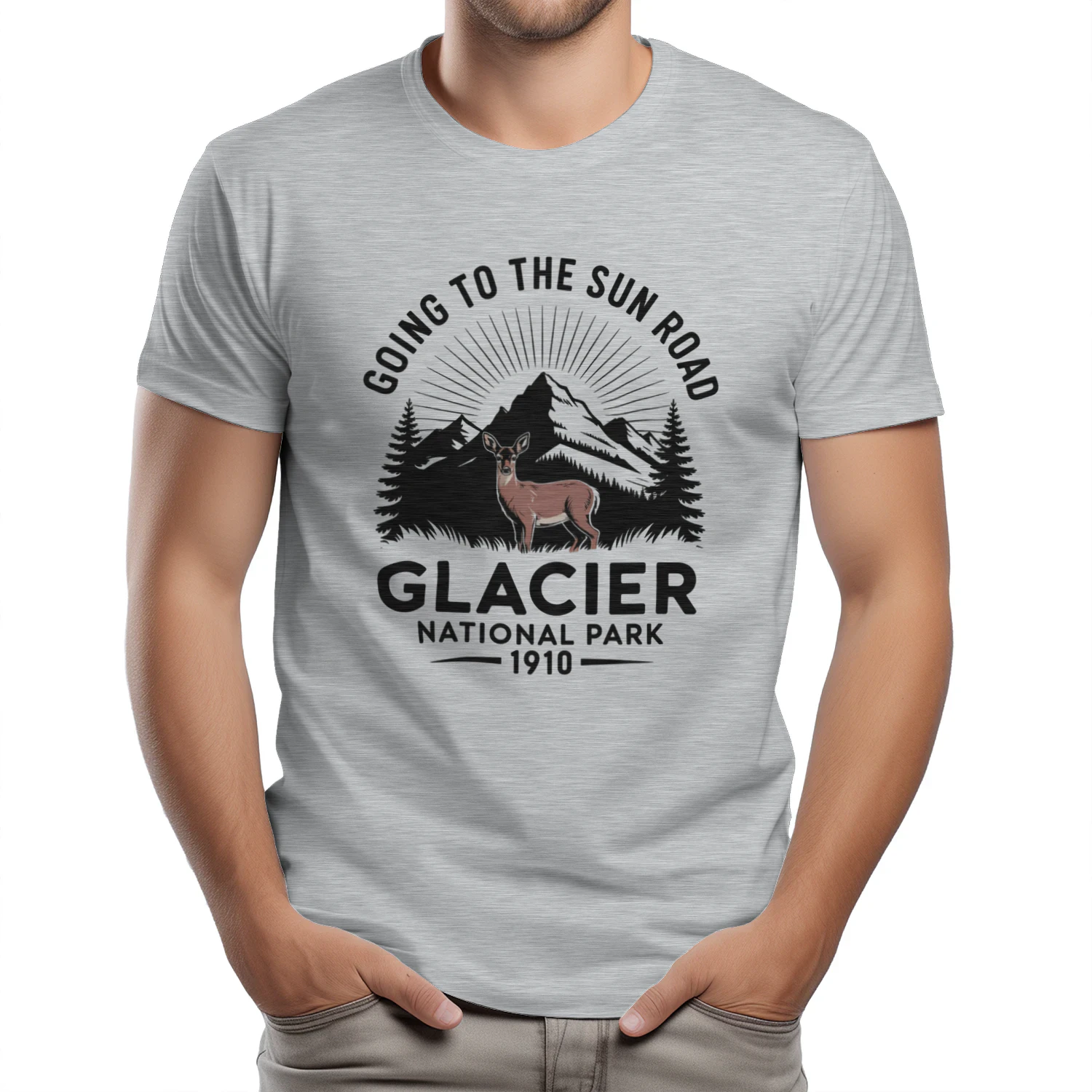 Glacier National Park Montana Wilderness Graphic