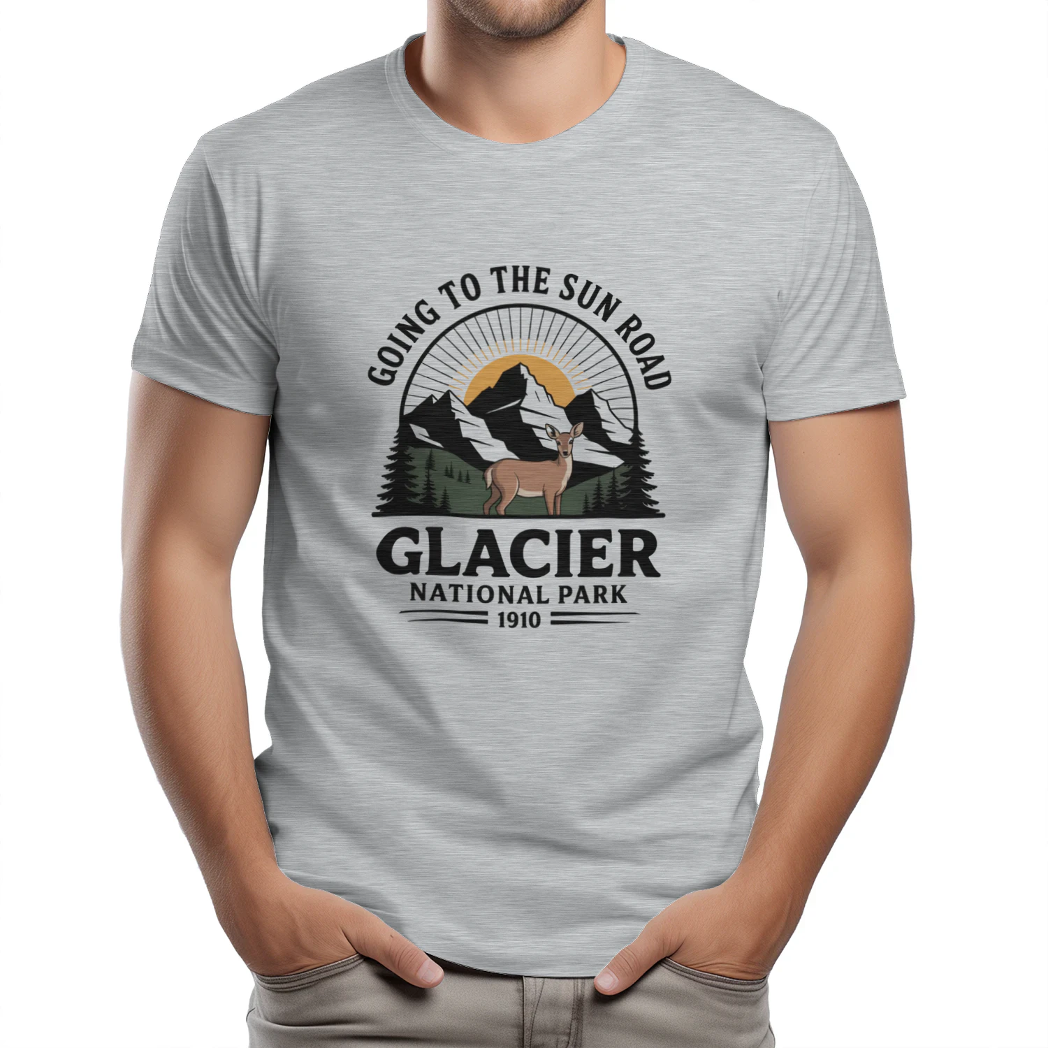 Explore Glacier National Park Wildlife Adventure Tee